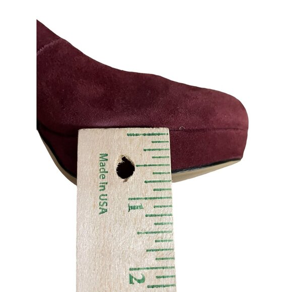 Michael Kors Platform Heals Womens 6M Used Burgundy Suede Heels - Picture 11 of 16